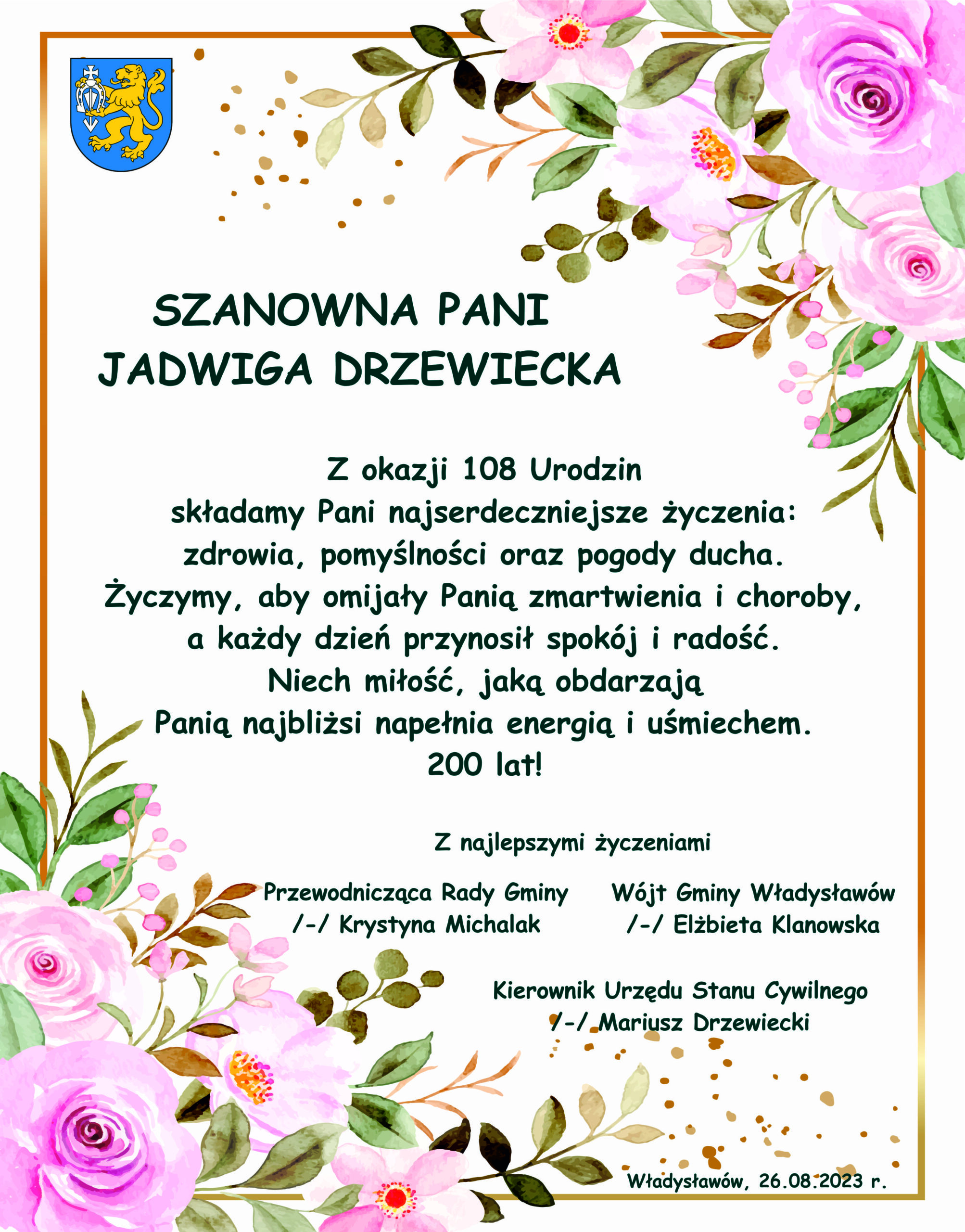 200 lat dla Pani Jadwigi!