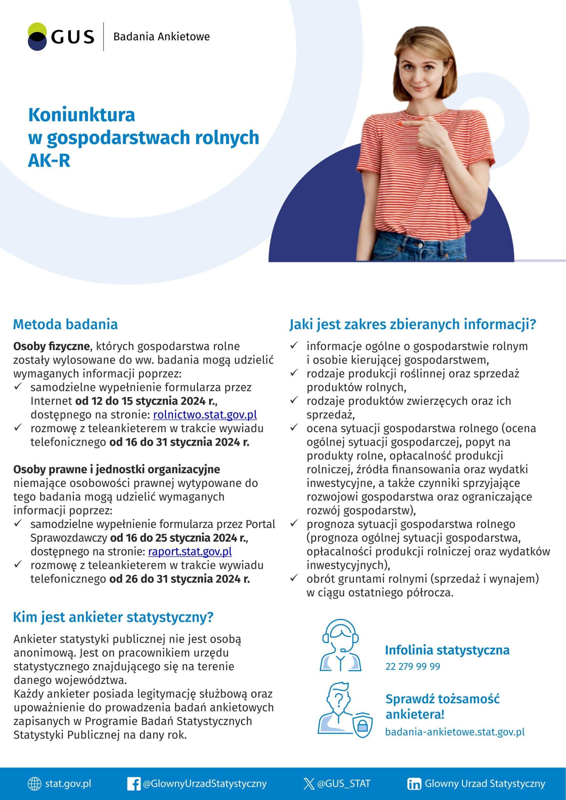 plakat -Ankieta koniunktury w gospodarstwie rolnym (AK-R)