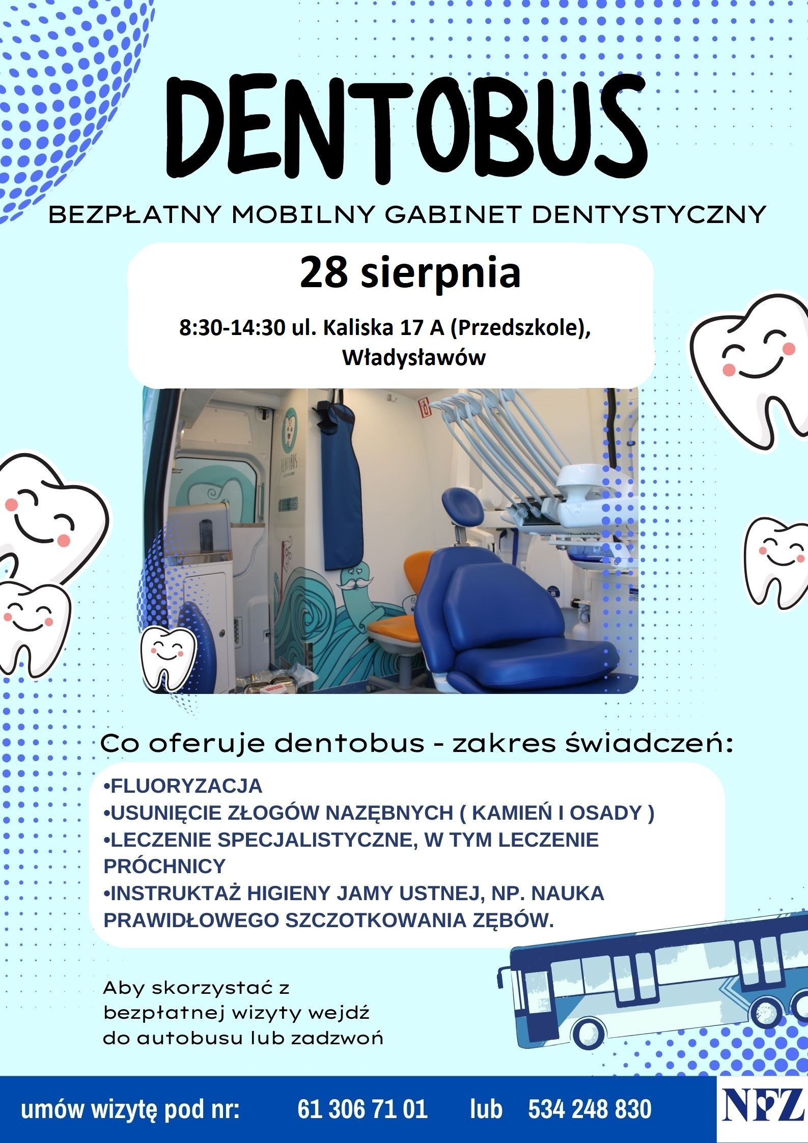 Dentobus – mobilny gabinet dentystyczny będzie w naszej gminie !